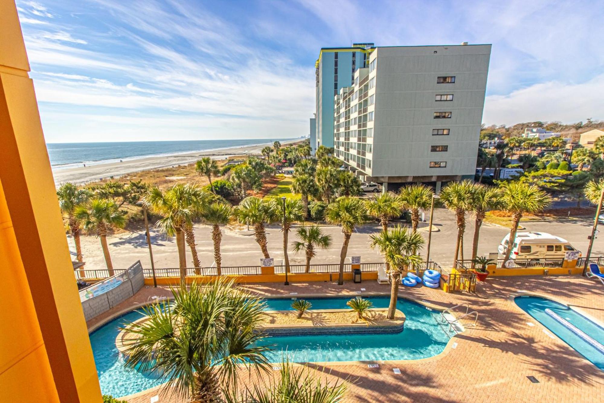 Oversized Ocean View Queen Suite With Beautiful Fireplace And Accents - Sleeps 4 Guests! Myrtle Beach Rom bilde