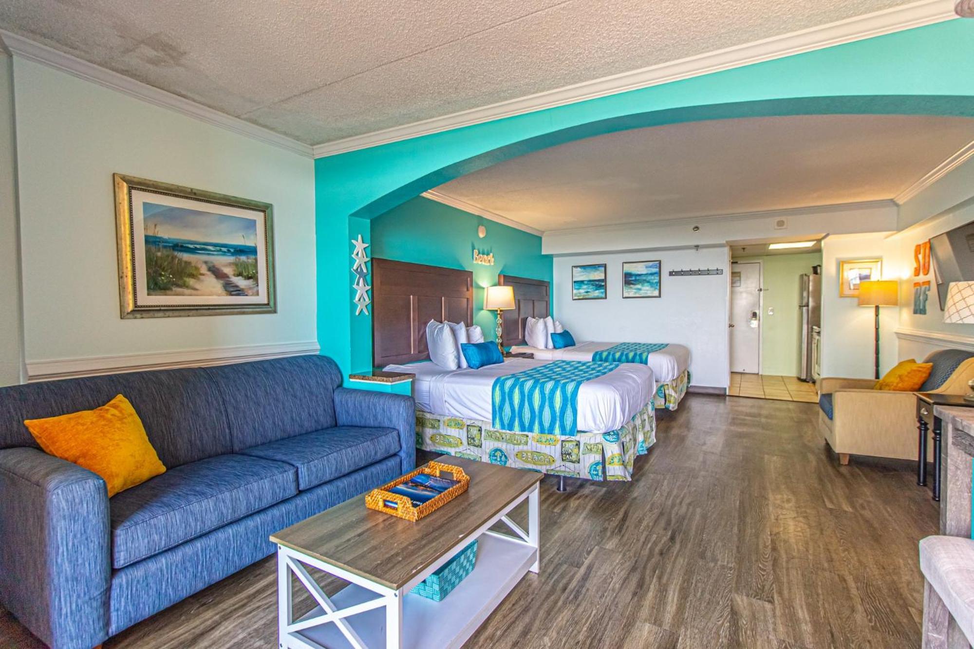 Oversized Ocean View Queen Suite With Beautiful Fireplace And Accents - Sleeps 4 Guests! Myrtle Beach Rom bilde