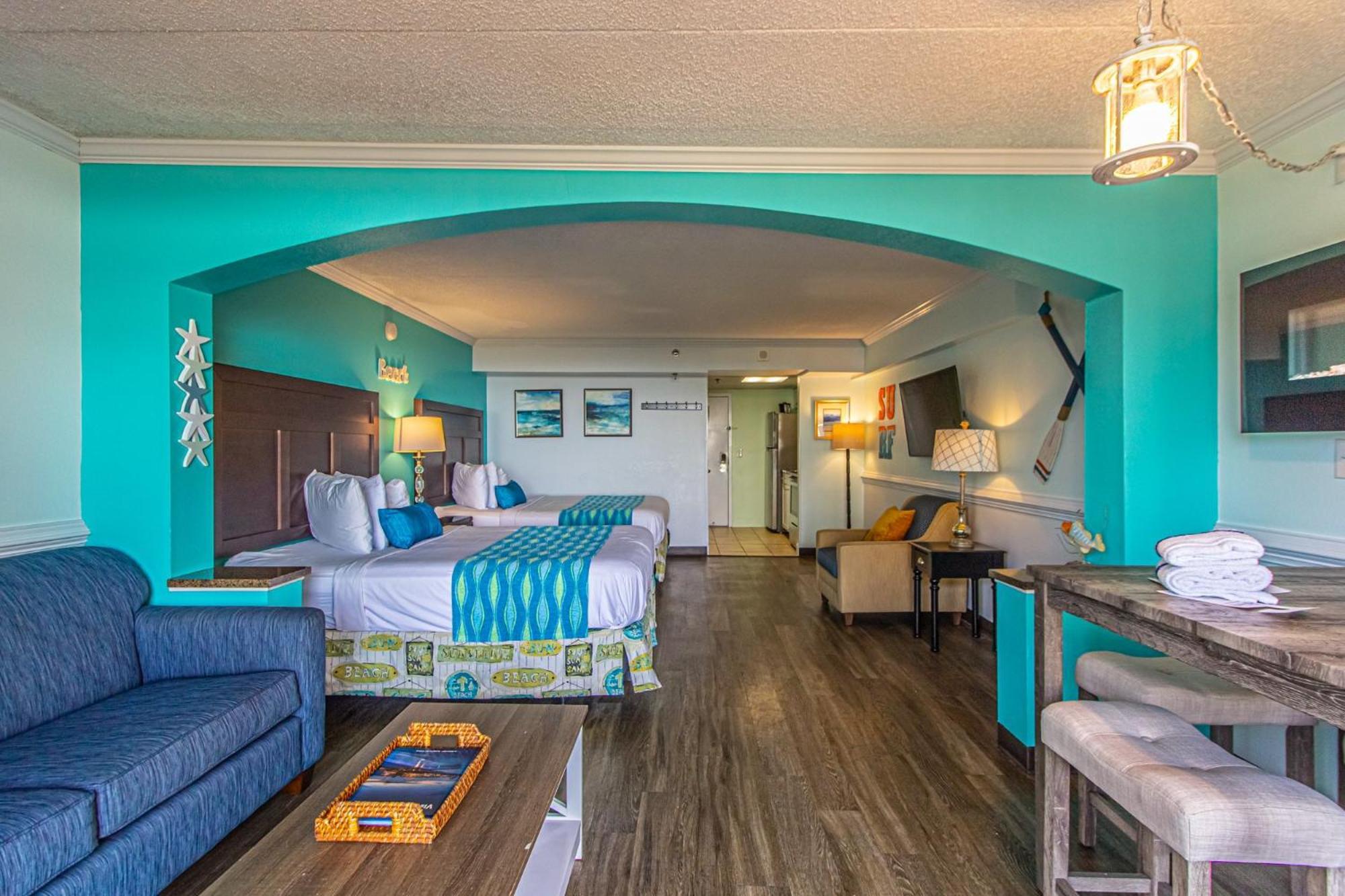 Oversized Ocean View Queen Suite With Beautiful Fireplace And Accents - Sleeps 4 Guests! Myrtle Beach Rom bilde