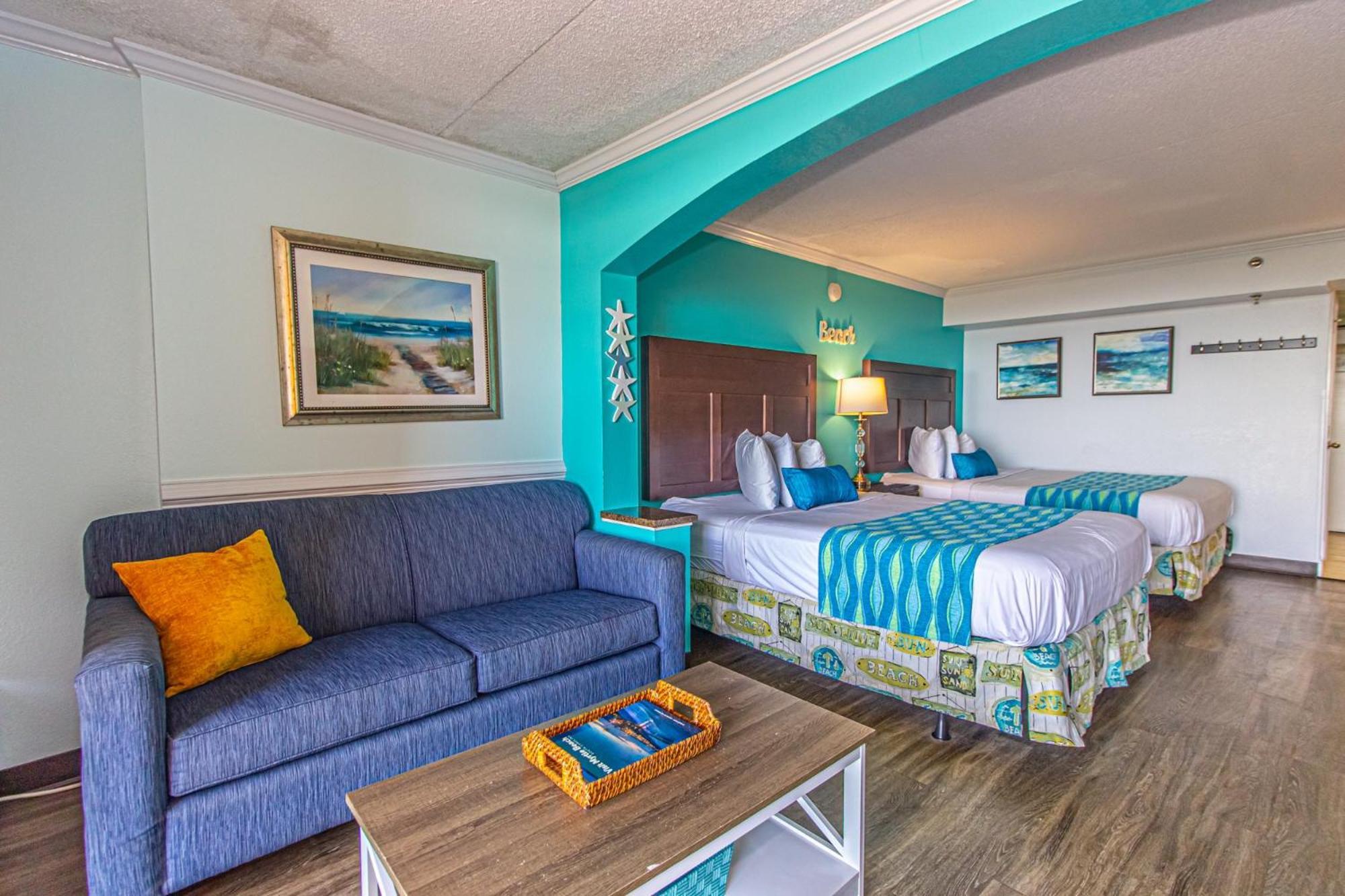 Oversized Ocean View Queen Suite With Beautiful Fireplace And Accents - Sleeps 4 Guests! Myrtle Beach Rom bilde